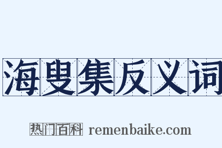 海叟集反义词是什么意思的图片
